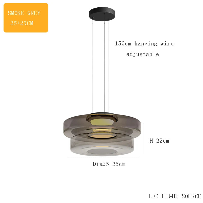 suspension design en verre série levels pour décoration moderne - vue 16 sur 24