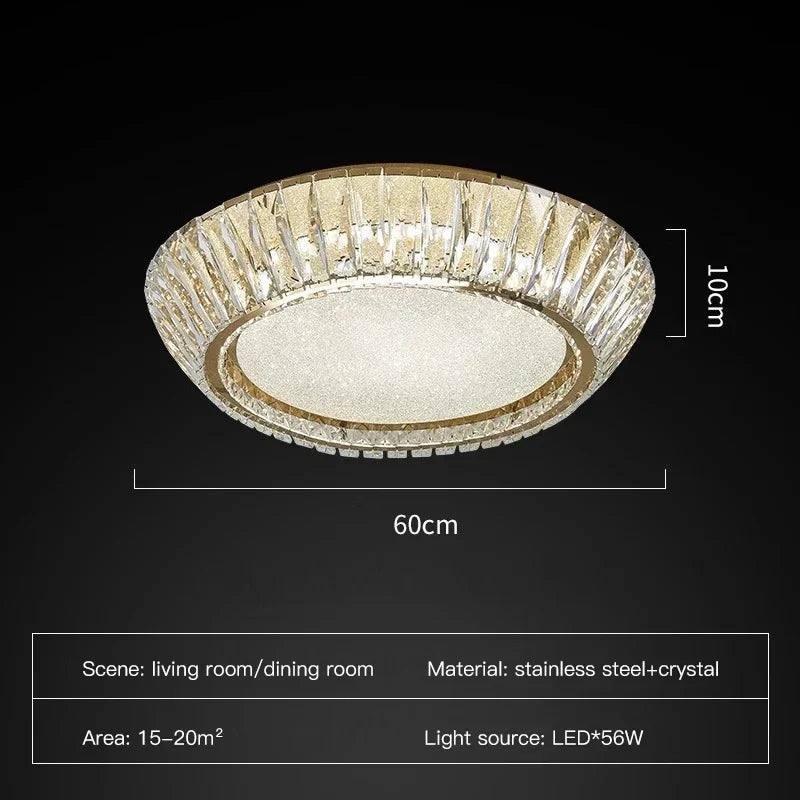 plafonnier en cristal luxe design nordique pour décoration intérieure - vue 8 sur 10