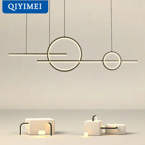"qiyimei lampe suspension led pour bar et décoration intérieure" - vue 2 sur 10