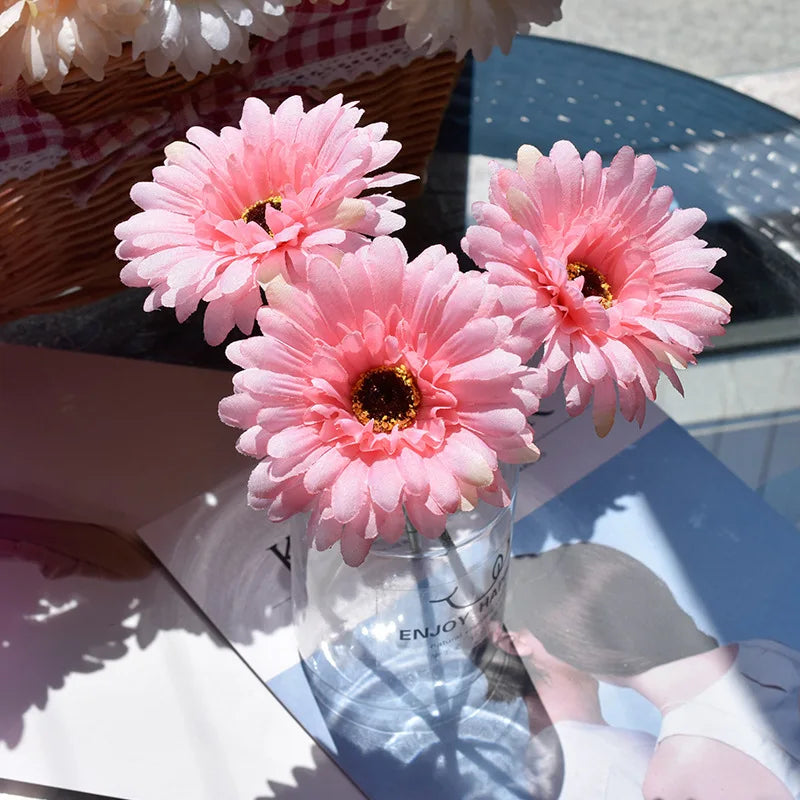 fleurs de gerbera artificielles pour décoration de fête et mariage - vue 8 sur 13