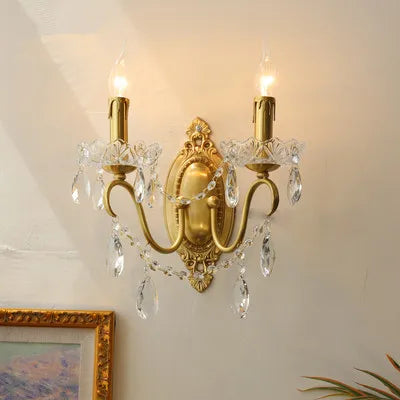 lampe en cristal rétro en cuivre pour décoration intérieure - vue 7 sur 7