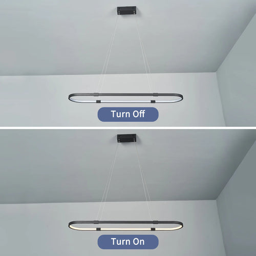 suspension moderne à led pour décoration intérieure linéaire et élégante - vue 6 sur 7