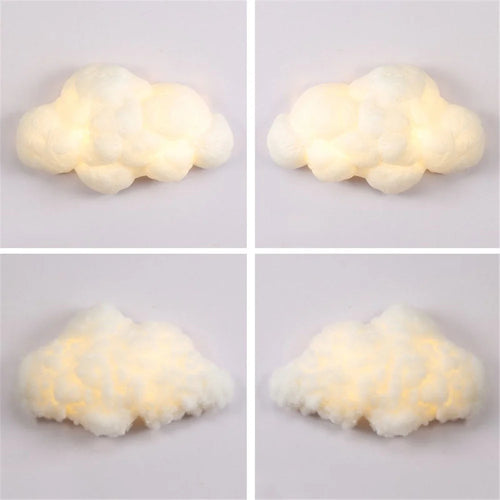 applique murale led nuage en imitation soie décorative pour enfants - vue 4 sur 14