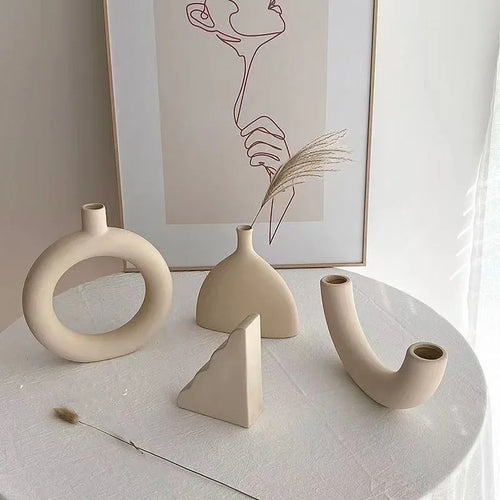 vase en céramique moderne pour fleurs séchées décoration intérieure - vue 6 sur 16
