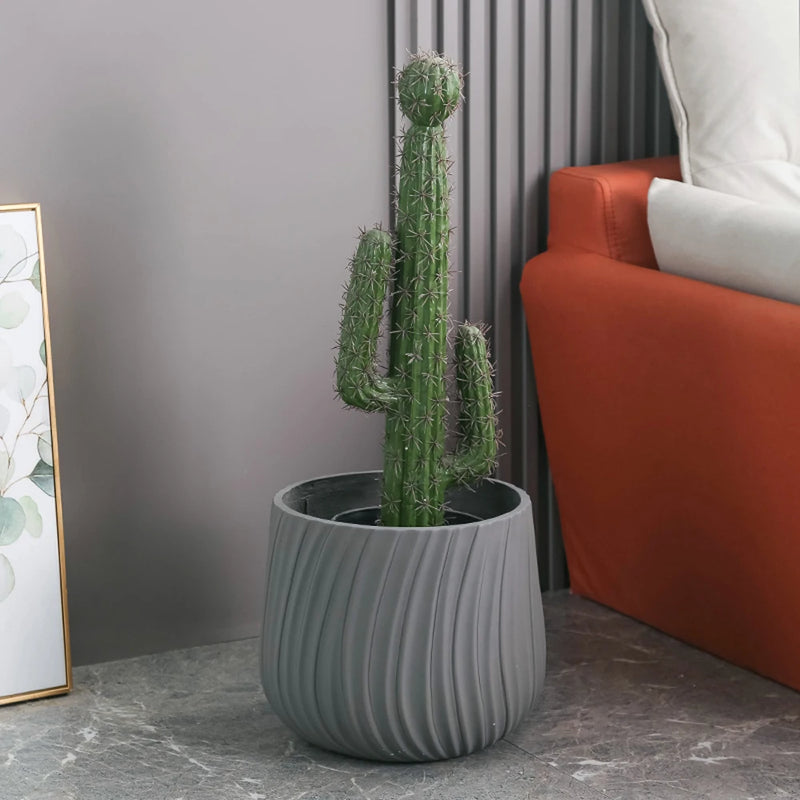 moule en silicone moderne pour pot de fleurs en béton léger et luxueux