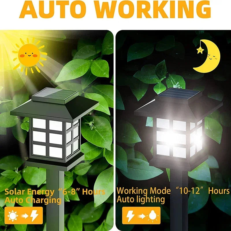 lot de lampes solaires led pour éclairage extérieur décoratif de jardin - vue 4 sur 8