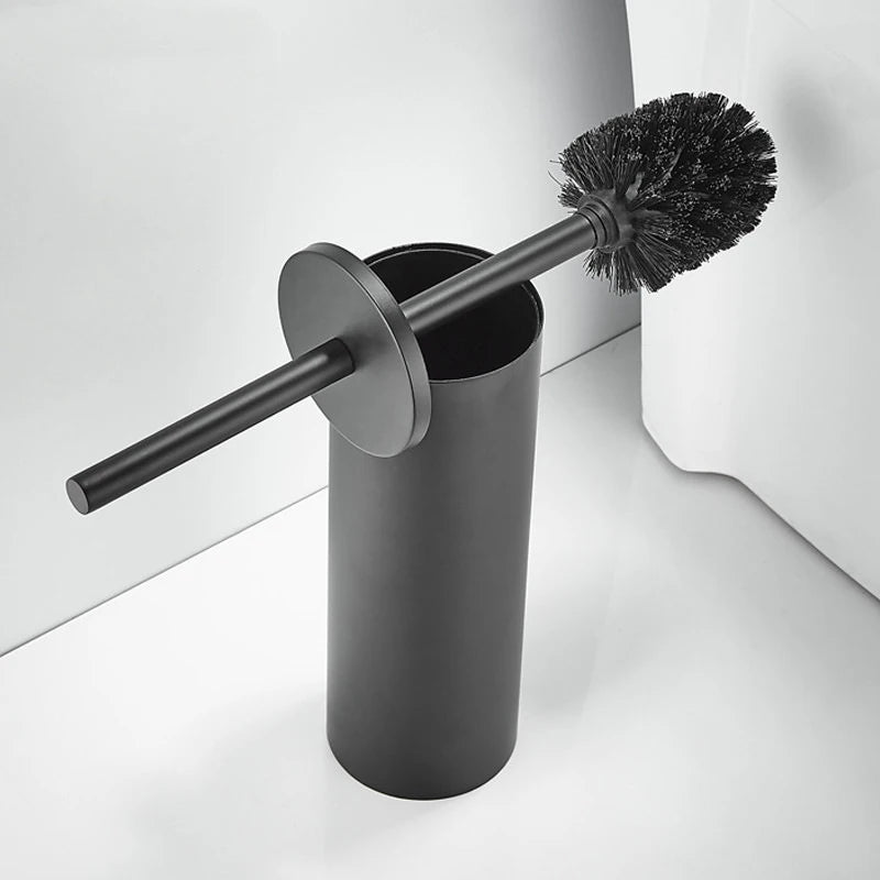 brosse de nettoyage en acier inoxydable avec support mural - vue 3 sur 13