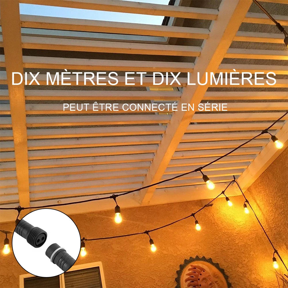 guirlande lumineuse connectable LED étanche pour jardin et événements - vue 5 sur 8