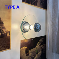 applique murale en verre moderne rétro style romantique avec éclairage led