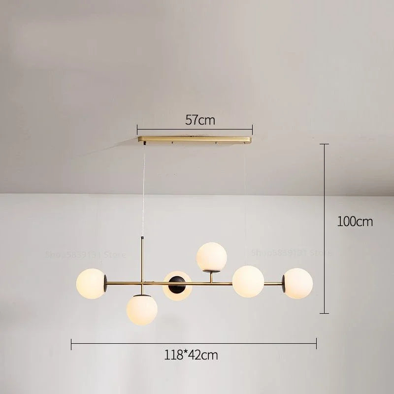 suspension nordique moderne en verre pour salon - vue 13 sur 16