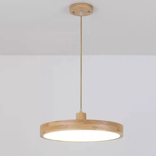 Lustre LED japonais à tête unique en rondins