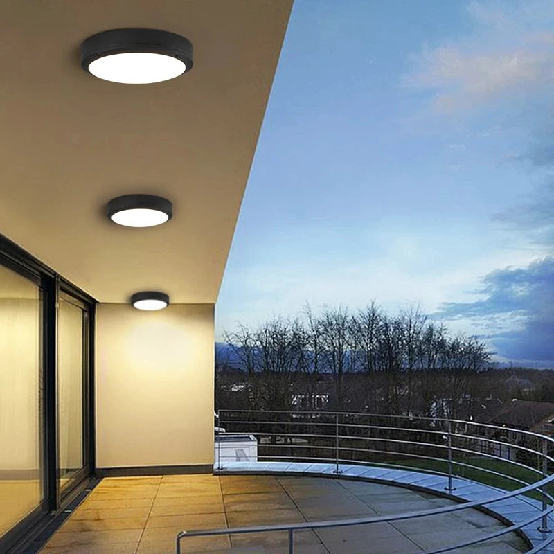 18W Radar Motion Sensor Waterproof Outdoor Ceiling Light Bathroom Kitchen Lights Lamp Flush LED Balcony Porch Lighting Fixtures - vue 6 sur 6