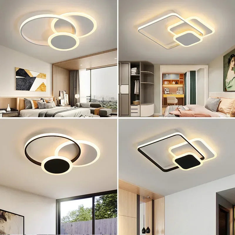 lustre moderne à leds pour décoration intérieure lumineuse - vue 4 sur 10