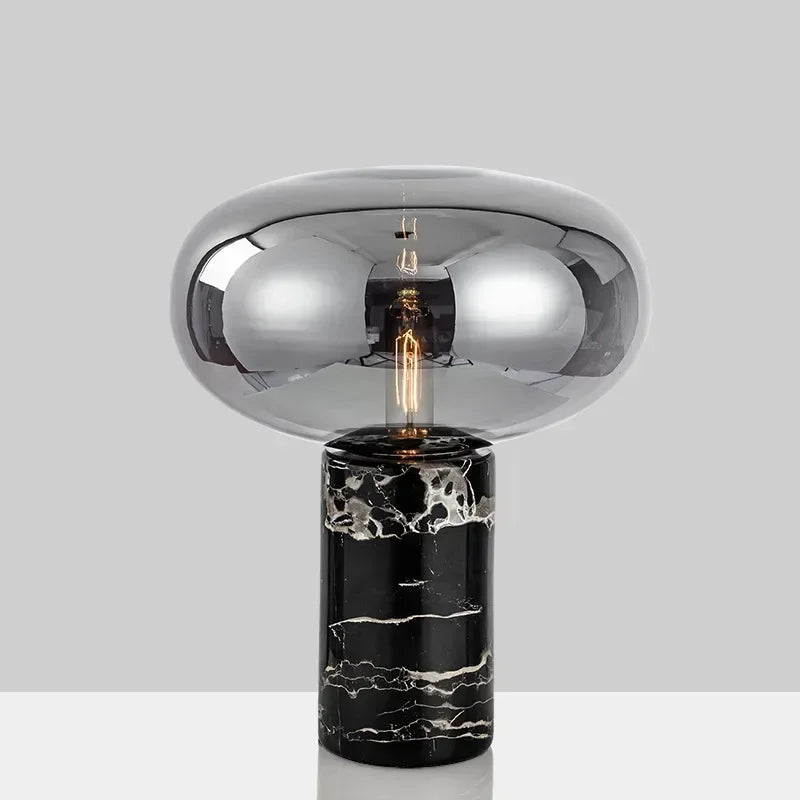 Minimalist Marble Decoration Desk Lamp Glass Desk Light for Bedroom - vue 3 sur 10