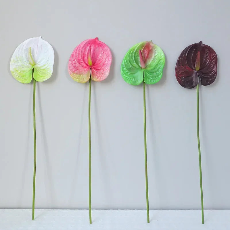 décoration de jardin feuilles artificielles anthuriums pour extérieur - vue 5 sur 10