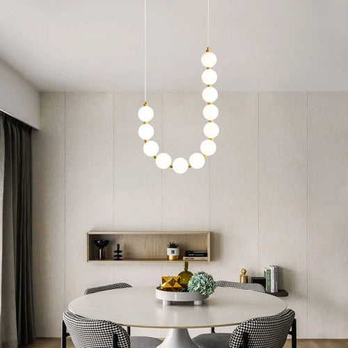 suspension à led ronde en laiton réglable pour divers espaces - vue 3 sur 30