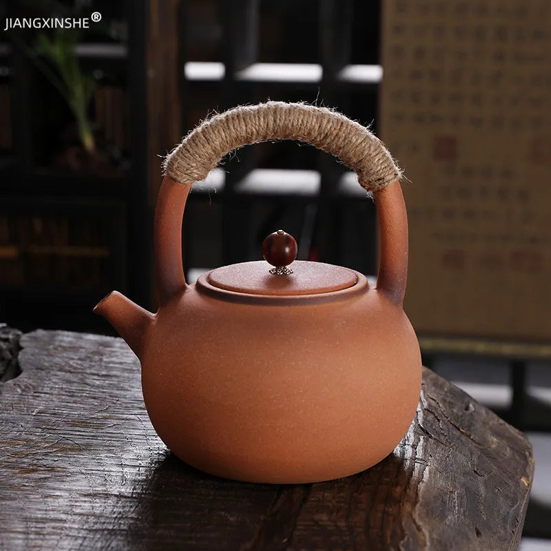 Théière céramique artisanale style kung fu rétro résistante - vue 2 sur 7