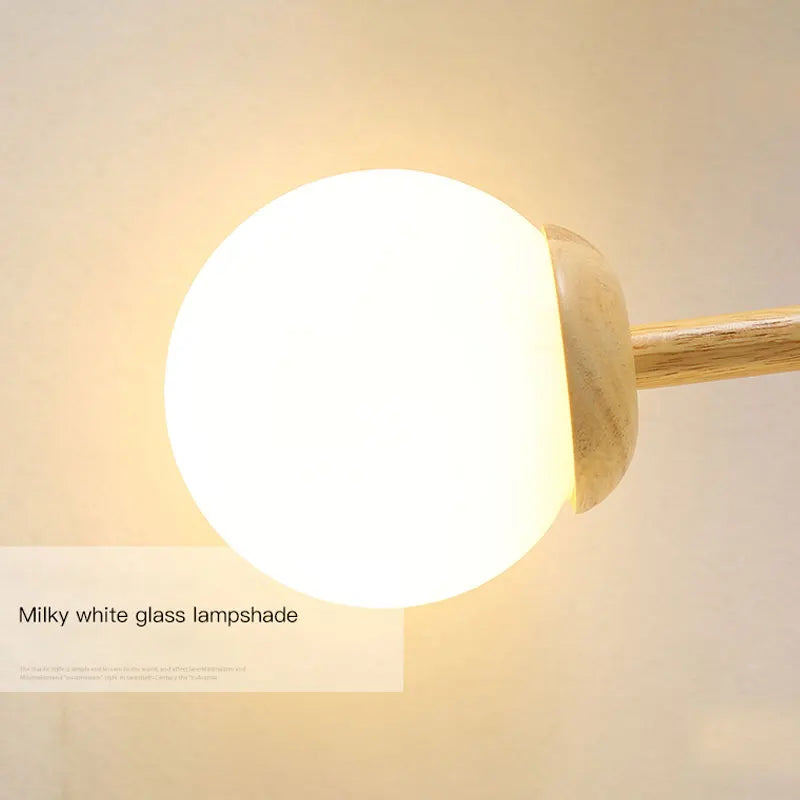 lustre nordique en bois pour décoration intérieure moderne - vue 10 sur 11