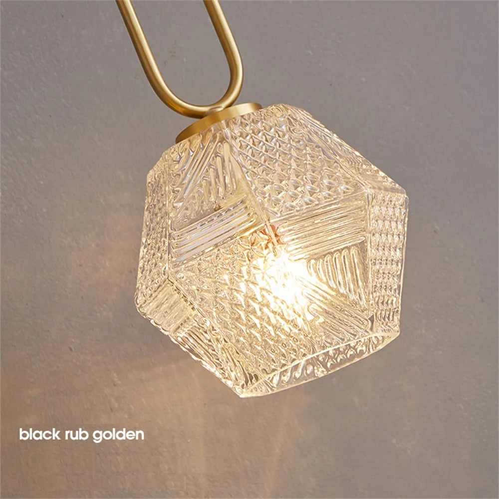 applique murale moderne en cuivre et verre à led décorative - vue 4 sur 12