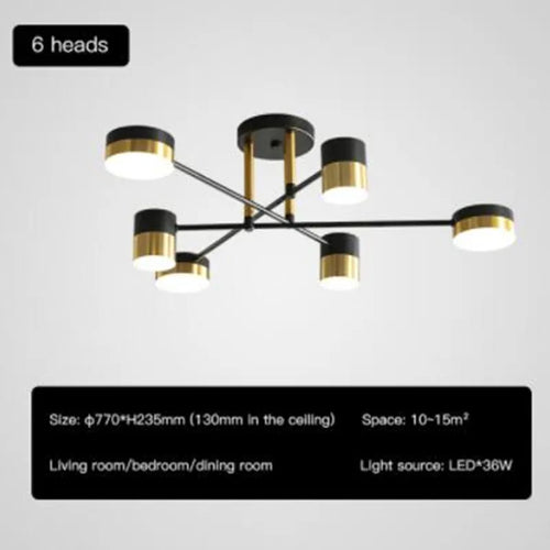 lustre à led design nordique moderne pour intérieur - vue 11 sur 11