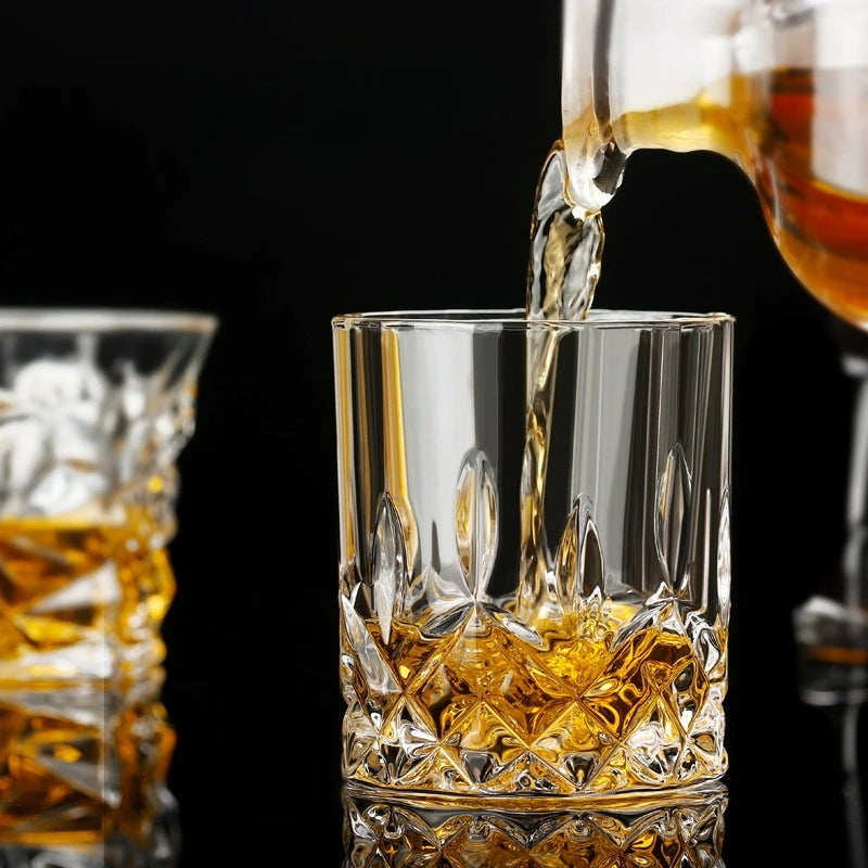 Verres cristal ciselé élégants pour whisky bière vin - vue 5 sur 7