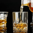 Verres cristal relief whisky vin biere pour table