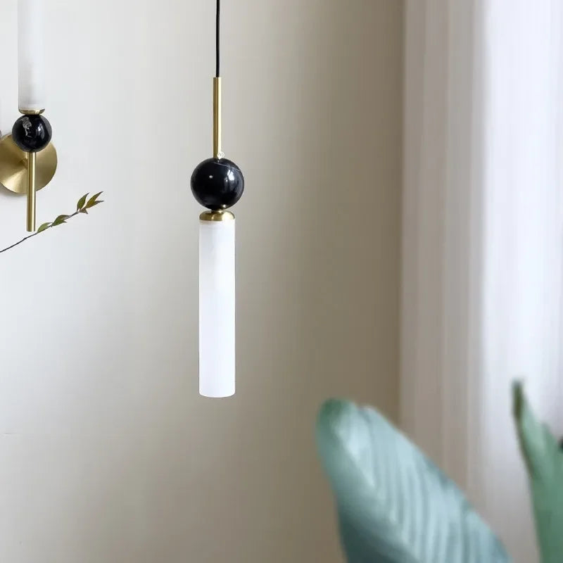lustre minimaliste nordique de luxe en marbre italien