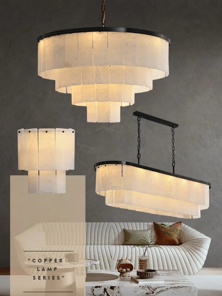 Applique murale en marbre blanc pour salon - vue 9 sur 8