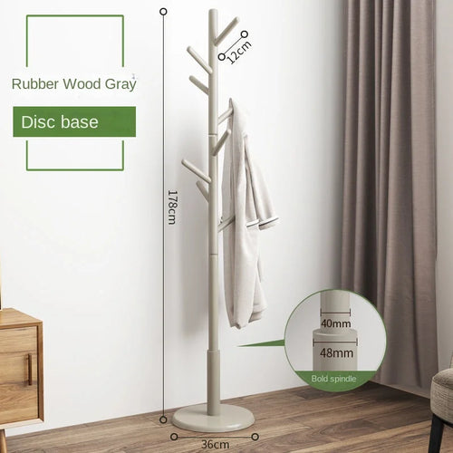 porte-manteau vertical en bois massif pour vêtements et accessoires - vue 14 sur 14