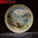 Assiette murale décorative céramique motif paysage élégant