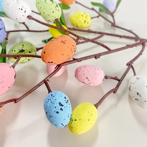 décoration de pâques en mousse œufs et plante artificielle pour la maison - vue 8 sur 19