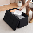 banc de rangement pliable multifonction en similicuir antidérapant