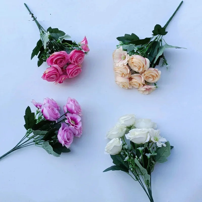 bouquets de roses artificielles pour mariage décoration romantique - vue 5 sur 10
