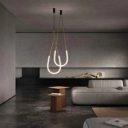lustre moderne suspendu design minimaliste pour bar ou restaurant - vue 3 sur 14