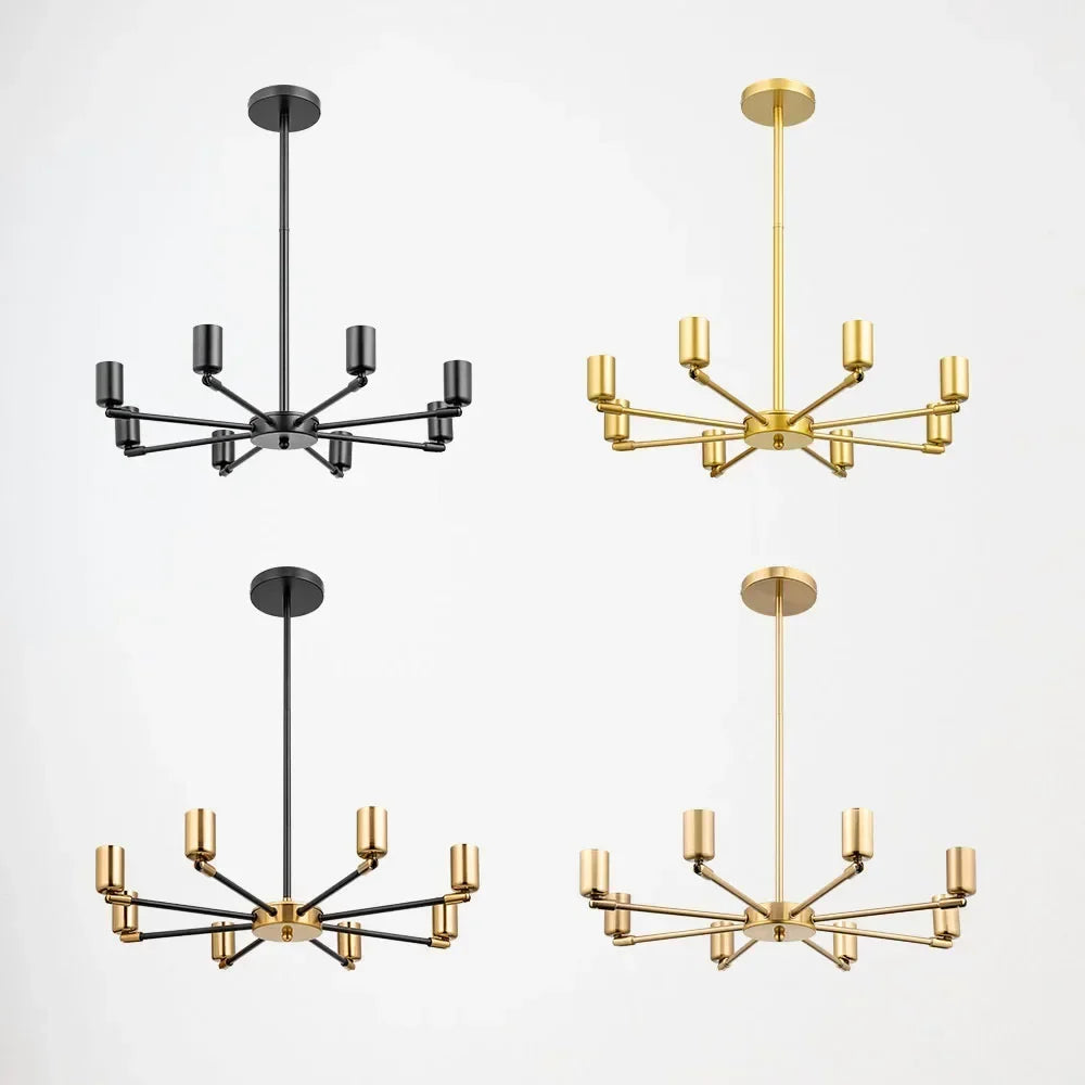 lustre moderne réglable en fer style satellite pour décoration - vue 5 sur 10