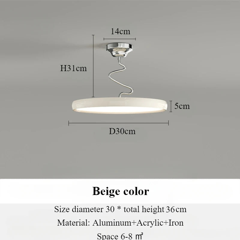 lustre moderne simple style nordique en aluminium avec lumières LED - vue 8 sur 18