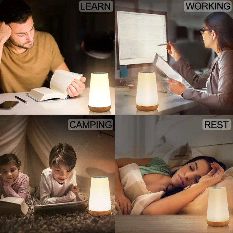 lampe bureau portable couleur rechargeable usb intensité variable - vue 5 sur 6