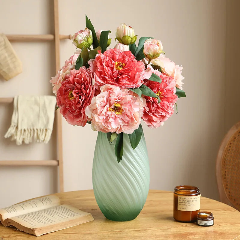 grandes fleurs artificielles de pivoine pour décoration élégante - vue 4 sur 12