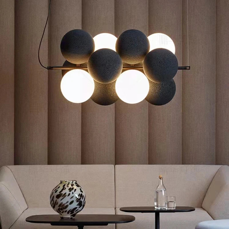 suspension 	 style avec cordon réglable et boule en pvc - vue 4 sur 10