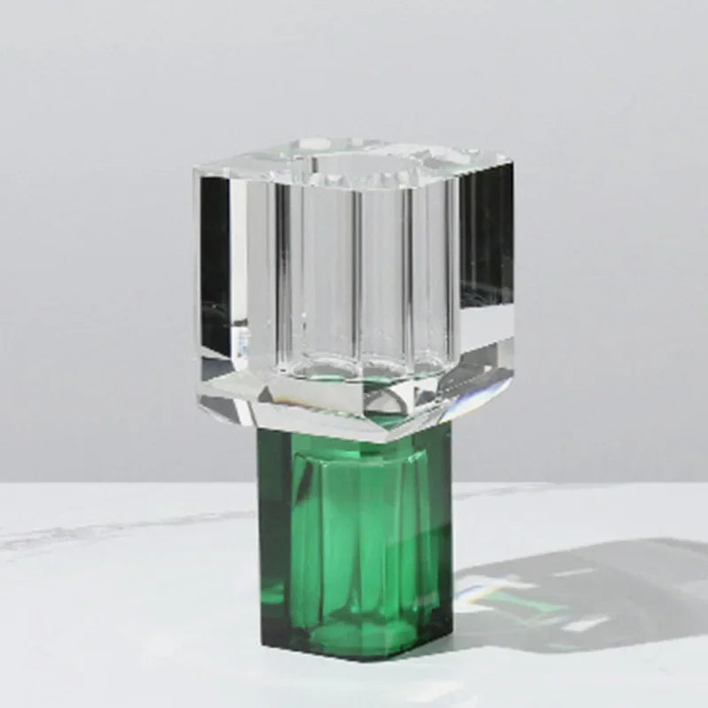 vase en verre cristal transparent pour décoration florale - vue 10 sur 11