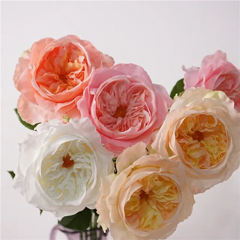 branches de roses artificielles au toucher réaliste pour décoration