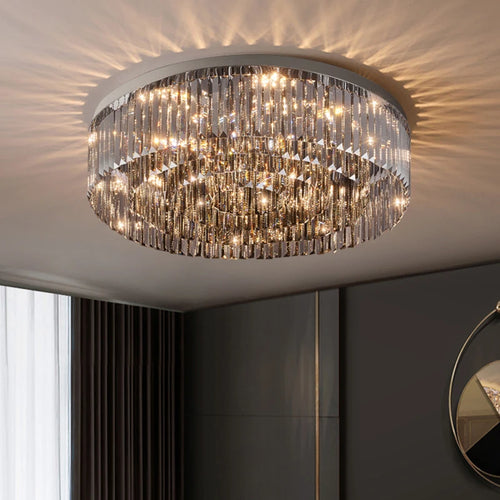 plafonnier en cristal design haut de gamme pour intérieur élégant - vue 3 sur 9