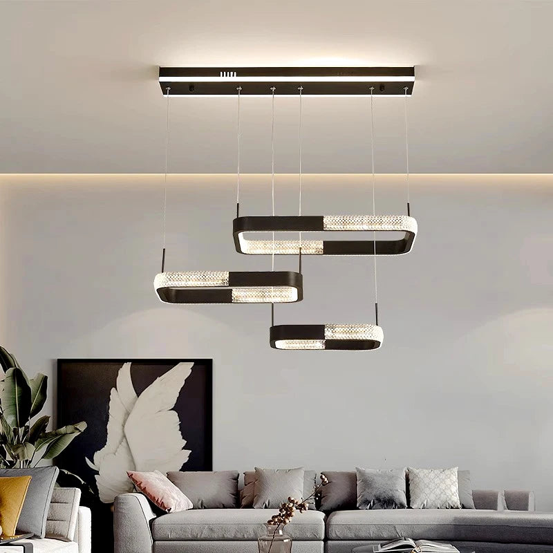 lustre moderne simple suspension led pour éclairage intérieur - vue 5 sur 10