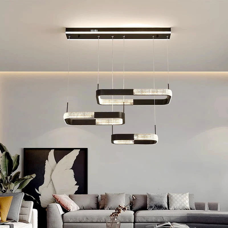 lustre moderne simple suspension led pour éclairage intérieur