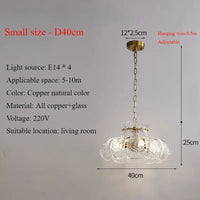 lustre nordique en verre pour décoration moderne intérieure
