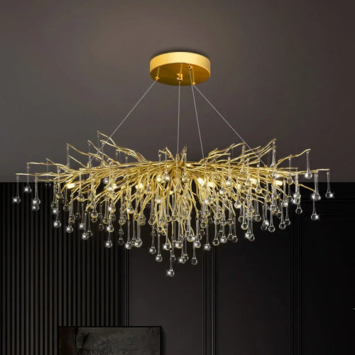 lustre suspendu en cristal design pour intérieur élégant - vue 2 sur 12