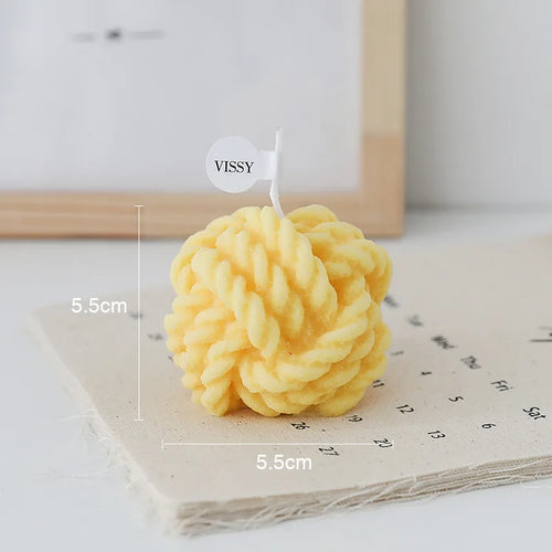bougie parfumée en forme de boule en cire de soja décorative et mignonne - vue 14 sur 14