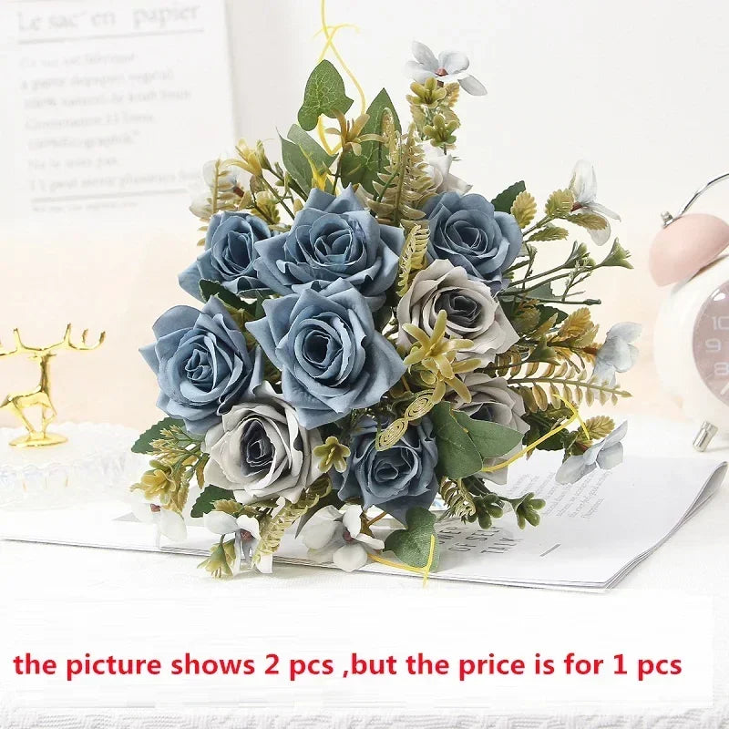 bouquet de roses artificielles pour décoration et cadeau de fête - vue 12 sur 13