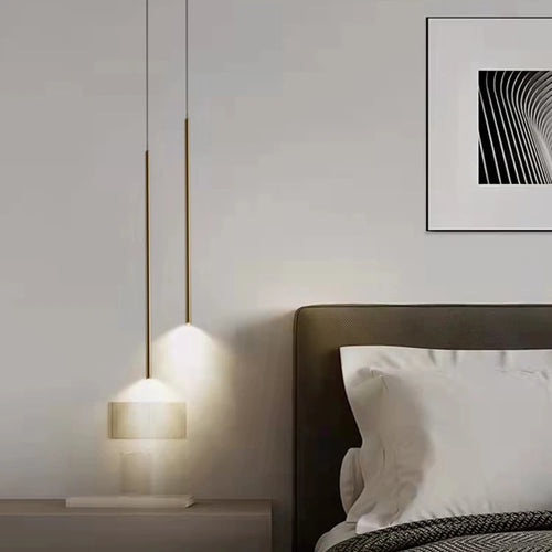 suspension minimalistes en cuivre fil réglable 4000k - vue 2 sur 10