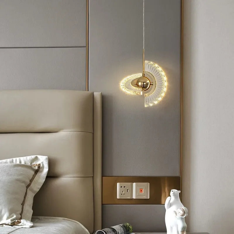 Modern Luxury Simple Ceiling Chandelier Retro Metal Bedhead Living Room Main Dining Room Bedroom Pendant Light Led Home Decor - vue 3 sur 13